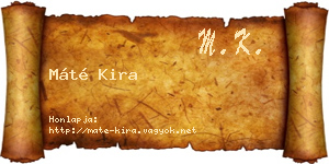 Máté Kira névjegykártya